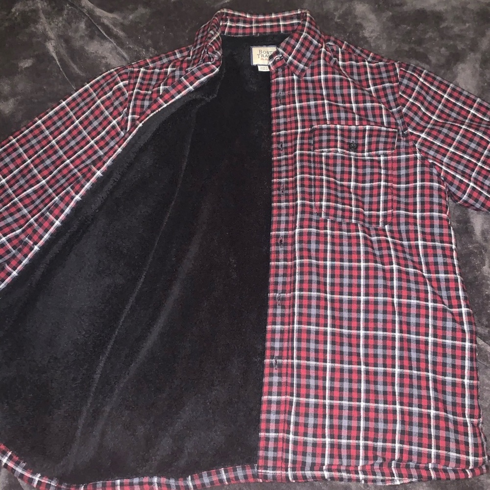 Insulated red and black flannel